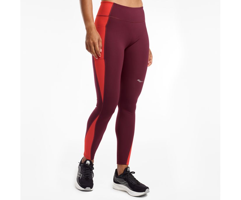 Saucony Solstice 2.0 Women\'s Pants Burgundy | Canada 335VRWD